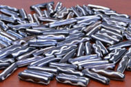 Chocolate Brown Batik Wavy Bone Tube Beads 1"
