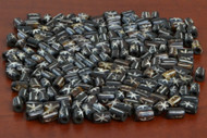 Chocolate Brown Carved Star Bone Tube Beads 10mm