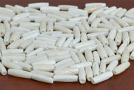 Off White Carved Cross Lines Bone Tube Beads 3/4"