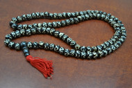 Chocolate Brown Tibetan Buddhish Buffalo Bone Mala Prayer Beads 10mm