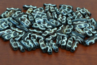 Chocolate Brown Mudbone Circle Bone Tube Beads 19mm