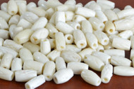 White Carved Cross Bone Tube Beads 10mm