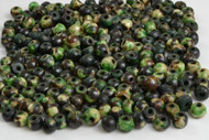 Dyed Green Round Buffalo Bone Beads 6mm
