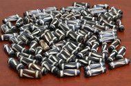 Chocolate Brown Carved Stripe Mud Bone Tube Beads 19mm