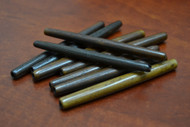 Plain Coffee Brown Tube Buffalo Bone Beads 3"