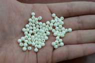 Plain White Round Buffalo Bone Beads 4mm