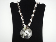 Black Lip Mother of Pearl Shell Puka Necklace