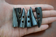 Plain Black Stripe Buffalo Horn Toggle Buttons