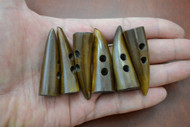 Plain Brown Buffalo Horn Toggle Buttons