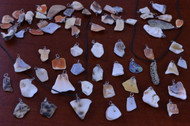 100 Pcs Assorted Mixed Mini Seashell Wire Wrapped Pendants