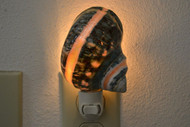 Pearl Banded Green Jade Turbo Shell Nightlight