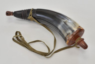 Black Powder Buffalo Horn With Leather Strap