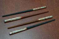Red Abalone Shell Wood Hairsticks
