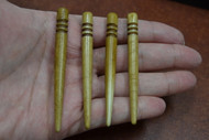 Carved Brown Buffalo Bone Bodkins Sewing Knitting Needles