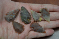 Small Red Agate Stone Spearpoint Arrowheads 1" - 1 1/2"