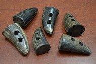 Stripe Brown Buffalo Horn Toggle Buttons