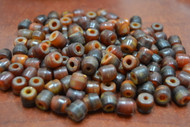 Amber Buffalo Horn Tube Beading Beads 10mm