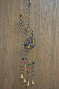 Handmade Swan Rusty Iron Metal Bells Windchime