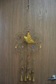 Handmade Butterfly Rusty Iron Metal Bells Star Diamond Windchime