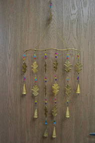 Handmade Leaf Rusty Iron Metal Bells Windchime