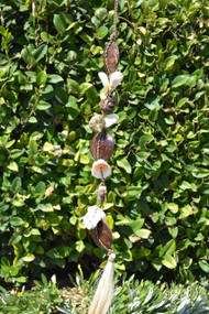Handmade Seashell and Coconut Windchime 36"