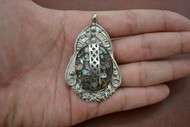 Handmade Abalone Shell Look Silver Plated Pendant