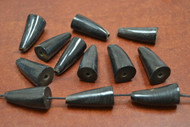 12 Pcs Black Buffalo Horn Pendant Charm 1 1/4"