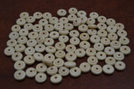 Cream Brown Carved Swirl Bone Round Beads 10mm