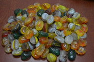 35 Pcs Assort Glass Stone Pebbles Garden Fish Tank Aquarium 1 Lb