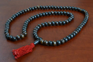 Black Tibetan Buddhish Buffalo Bone Mala Prayer Beads 10mm