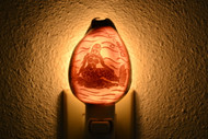Carved Tiger Mermaid Cowrie Shell Nightlight