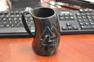 Carved Buffalo Horn Medieval Drinking Ale Cup 5"