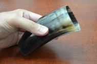 Dark Honey Buffalo Horn Medieval Drinking Ale Cup 5"