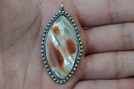 Red Abalone Shell Silver Plated Pendant