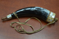 Black Powder Buffalo Horn Inlay Pearl Shell With Leather Strap
