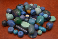 200 Pcs Assort Blue & Turquoise Resin Plastic Beads 1/2" - 1 1/4"