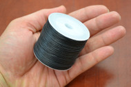 100 Meters Black Waxed Cotton Beading Cord Roll 0.5mm