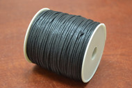 100 Meters Black Waxed Cotton Beading Cord Roll 1.5mm