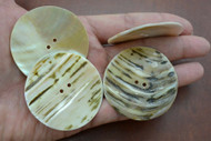 Brown Mother of Pearl Shell Sewing Buttons 2"