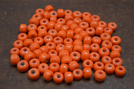 100 Pcs Orange Pony Crow Glass Beads
