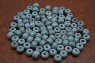 100 Pcs Gray Pony Crow Glass Beads