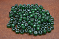 100 Pcs Green Pony Crow Glass Beads