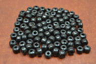 100 Pcs Black Pony Crow Glass Beads