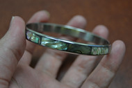 Copy of Abalone Shell Stainless Steel Bangle Bracelet 1/4"