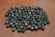 Plain Chocolate Brown Round Buffalo Bone Beads 4mm