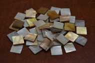 100 Pcs Square Mother of Pearl Shell Blank Inlay Material 1/4"