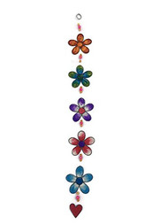 Colourful String of Flowers Sun Catcher