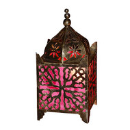 Pink Fabric Moroccan Lamp
