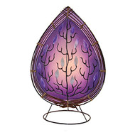 Purple Leaf Capiz Shell Lamp