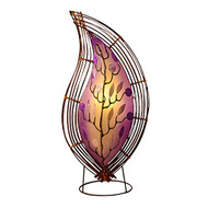 Purple Wavy Leaf Capiz Shell Lamp